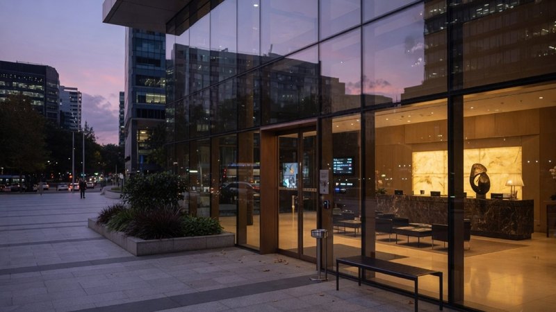Sydney office lobby after hours — corporate concierge and access control
